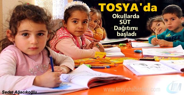 Tosya'da Öğrencilere Süt Dağıtımı Başladı