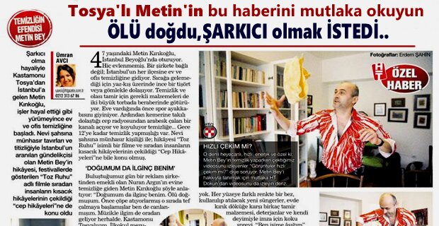 Tosyalı Metin'in İstanbul'daki ilginç hayatı