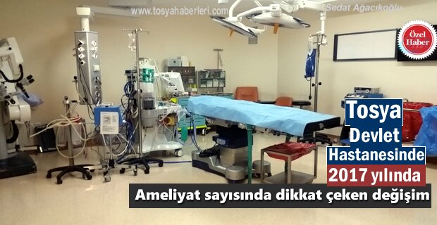 2017 YILINDA TOSYA DEVLET HASTANESİNDE KAÇ AMELİYAT YAPILDI