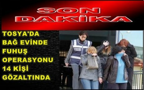 TOSYA'DA BAĞ EVİNDE FUHUŞ OPERASYONU