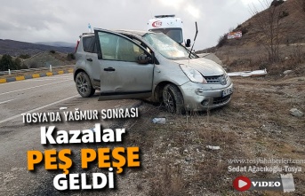 Tosya D-100 Karayolunda Kazalar Peşpeşe Geldi