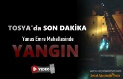Tosya'da Gece Yarısı Baca Yangını Paniği