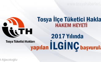Tosya'da 2017 yılında Tüketici Hakları Başvurusunda dosya sayısı kaç oldu